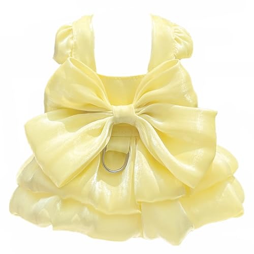 Cute Princess Dog Dress Harness with Bow Knot for Dogs and Cats