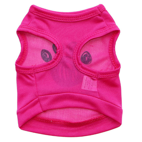 Pink dog vest on a white background