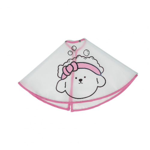Baby cape with cartoon design on a white background
