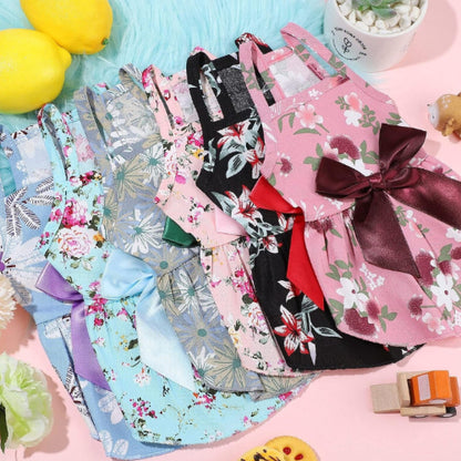 Floral Princess Cat Dress Multipack with Large Bowknot Skirt